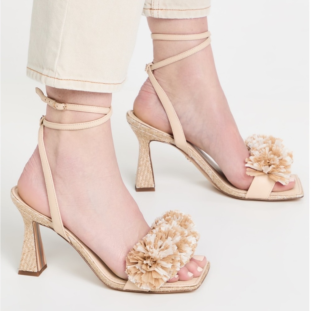 Sam Edelman Tan Floral High Heel Sandals